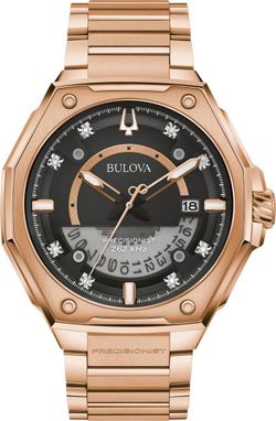 Men's BULOVA Precisionist Diamond Bracelet Watch - 45MM