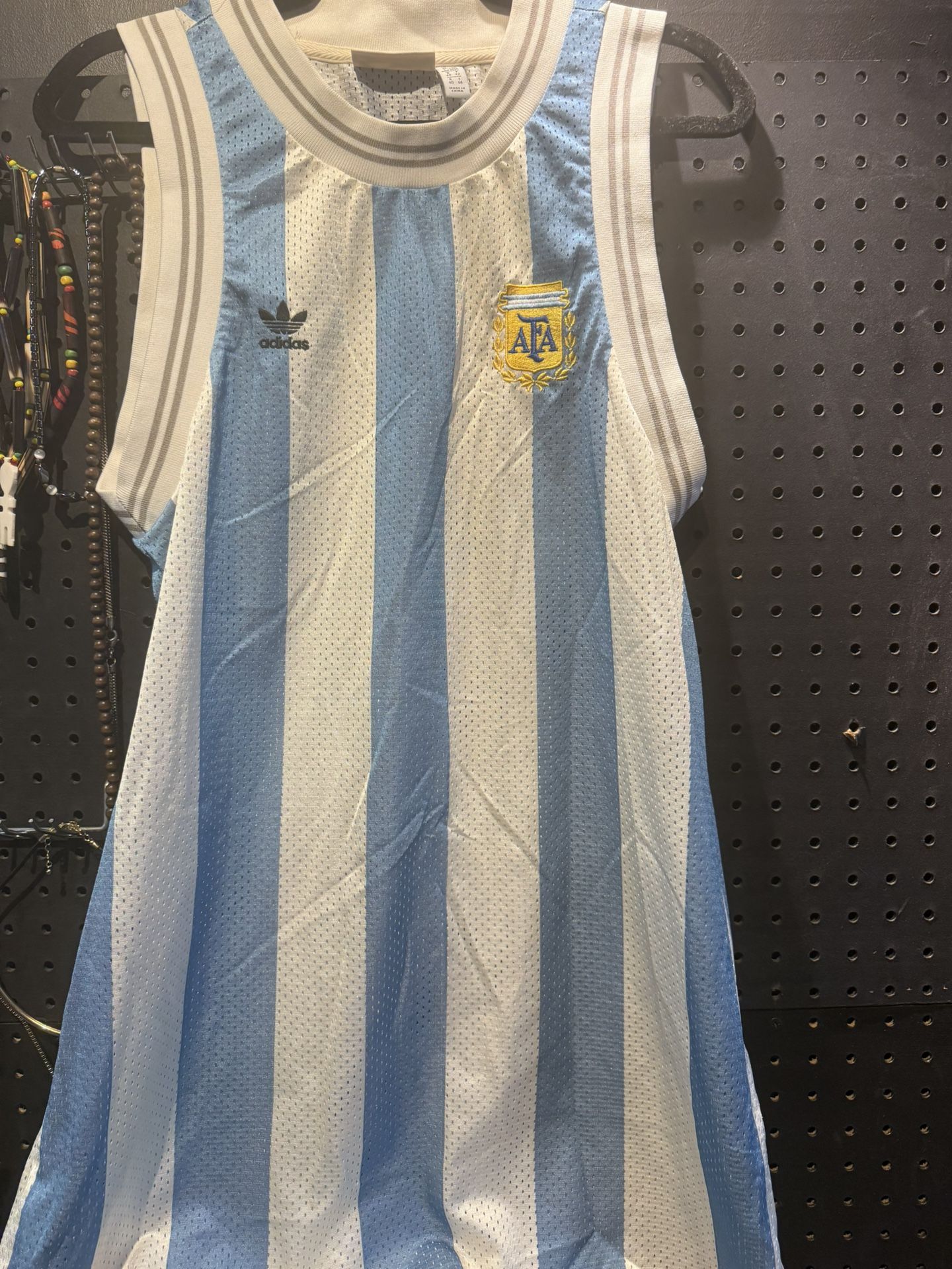 Adidas Vintage Argentina Soccer Tank Top Jersey Mens Medium Blue Soccer Futbol M