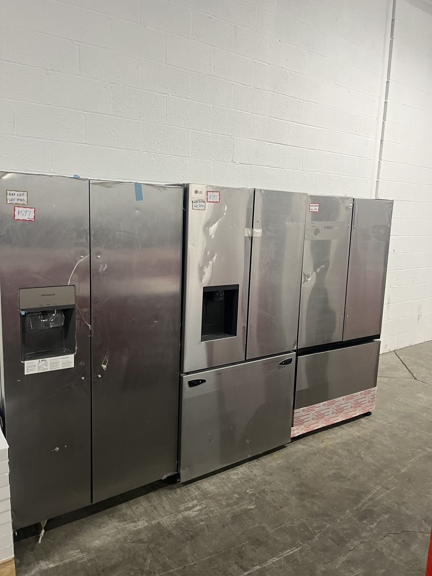 Brand new scratch/dent (tested) refrigerators