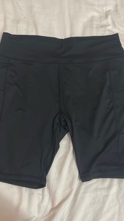 Black Athletic Biker Shorts with Pockets