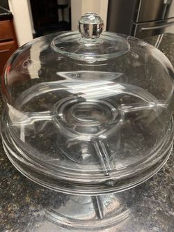 Cake platter with dome lid