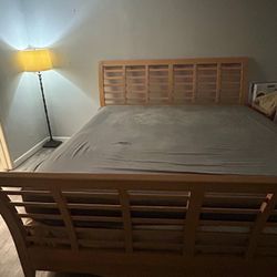 California King Bed Frame + Mattress – Great Condition