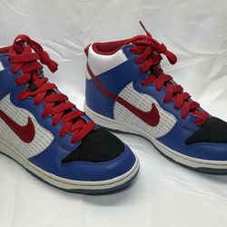 Nike iD Custom Men’s Sneakers Size 9.5 Blue Red White 336596-992 New Without Box
