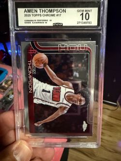AMEN THOMPSON 2025 TOPPS CHROME #17 CCG 10