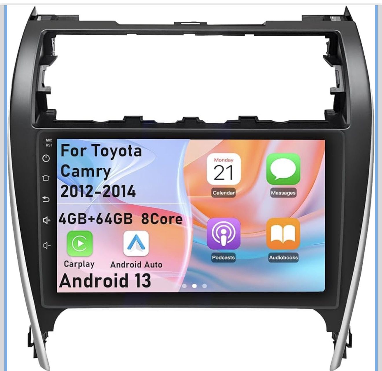 Radio Android para Toyota Camry 2012-2014, Pantalla 10.1”, CarPlay & Android Auto(76608)