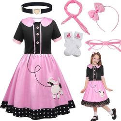 50S Poodle Cutie Kids Halloween Costume Size 2 To 4