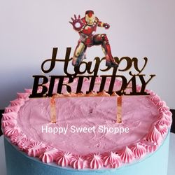 Iron Man Acrylic Cake Topper