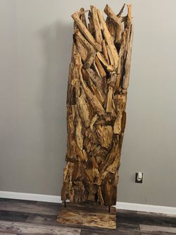 Sculptural Driftwood Floor Screen