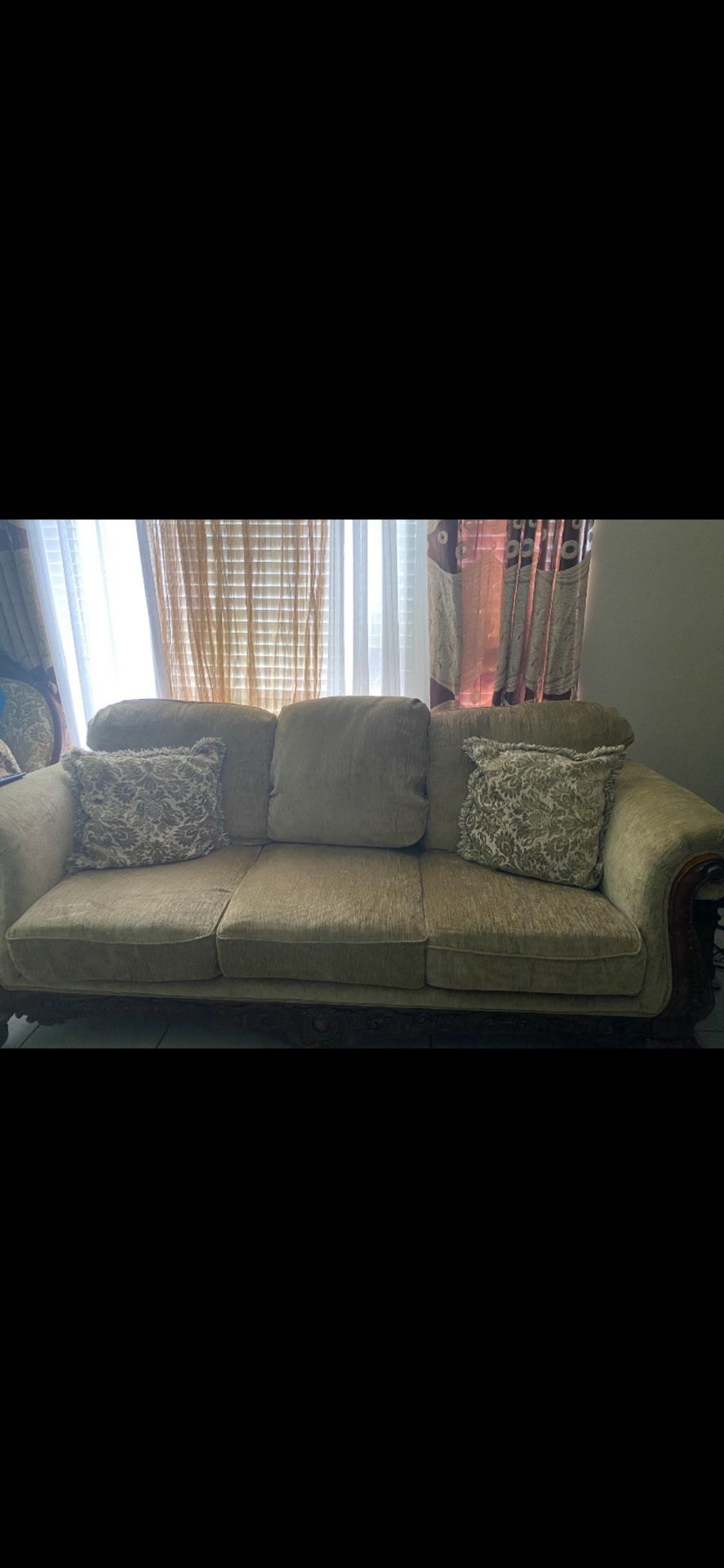 Couch, loveseat, and chair