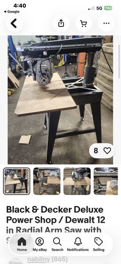 Black & Decker DELUXE POWER  SHOP 3” cut radius arm saw 