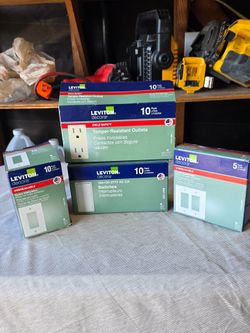 Leviton tamper resistant outlets, switches , single covers and double covers