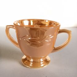 Vintage Anchor Hocking Fire King Peach Lustre Ware Cup