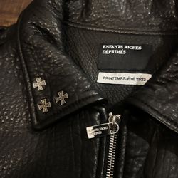 ENFANTS RICHES DÉPRIMÉS western studded leather Jacket  