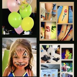 Face Paints Balloons Feather Wisps Hair Clips