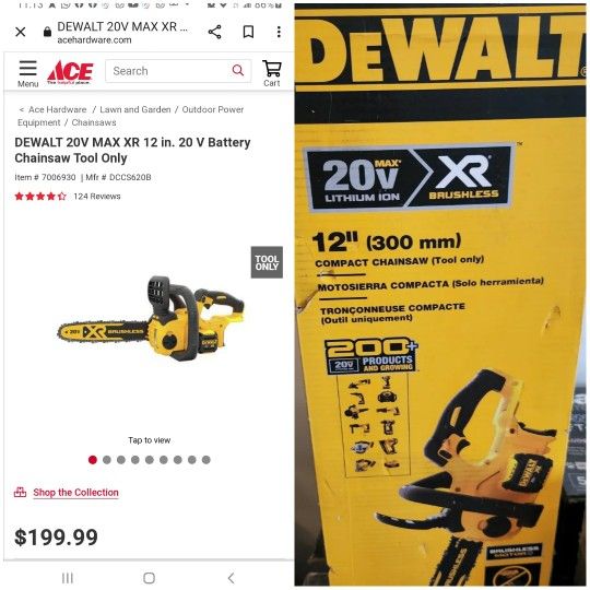 Dewalt 12" Chainsaw