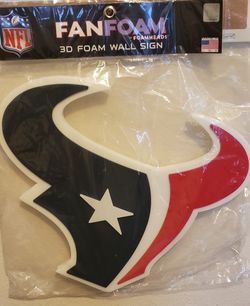 Houston Texans fan foam sign