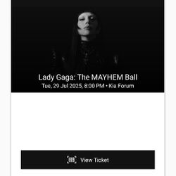Lady Gaga at the Kia Forum. The Mayhem Ball Tour Concert Tickets