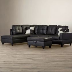 Sectional and ottoman