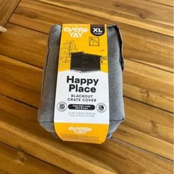 Everyyay Gray Blackout Dog Crate Cover