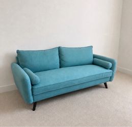 Lifestyle Solutions Teal Blue 3-Seat Sofa – Excellent Condition