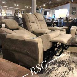 Power Reclining Sofa, Loveseat, Recliner ❤️No Needed Credit Check 💛 $39 Down Payment with Financing