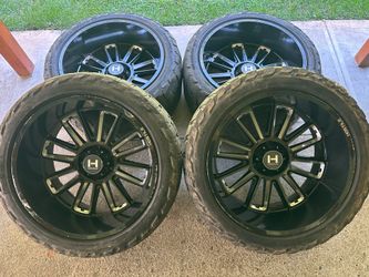 22x12 Hostile Fury Wheels & M/t Tires