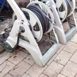 X2 Loaded AMES  Hose Reels On Wheels Both For $99 Yard Lawn Cat Wash Boat Pool Deck Dock Garden Irrigation 