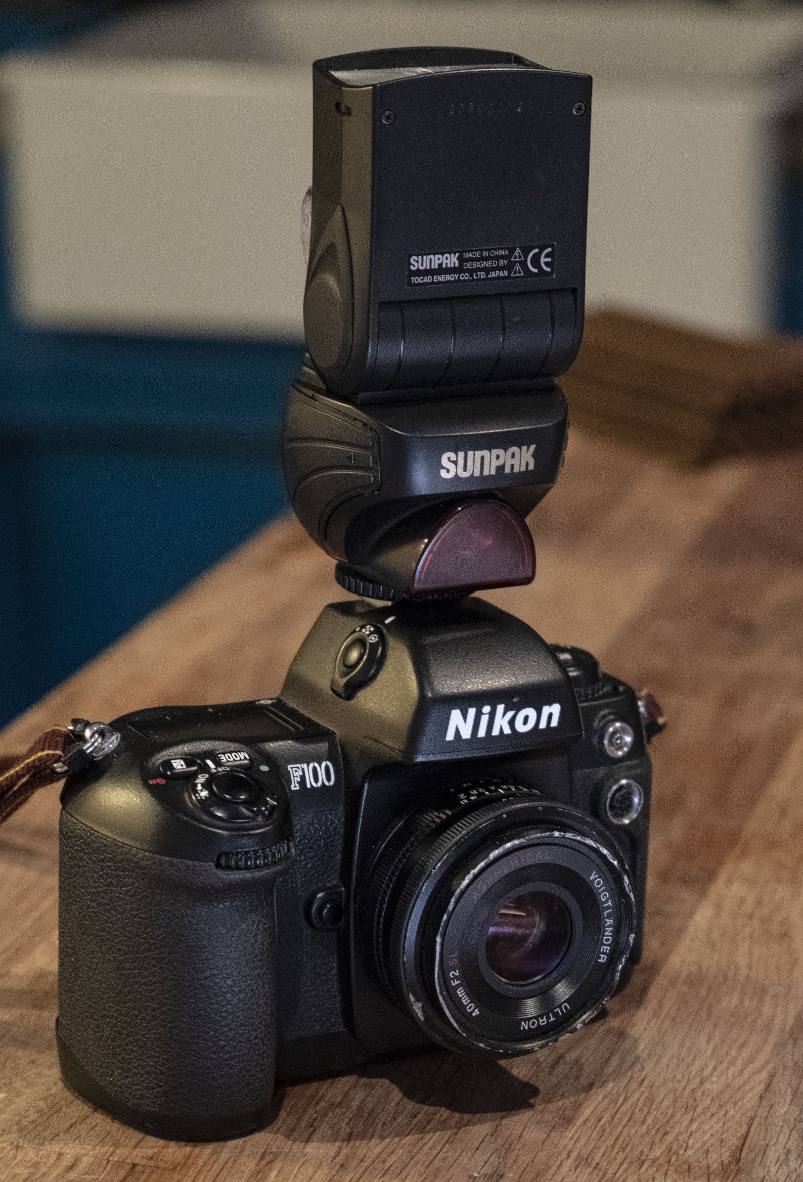 Nikon F100 w/ Voigtlander 40mm f2 & flash