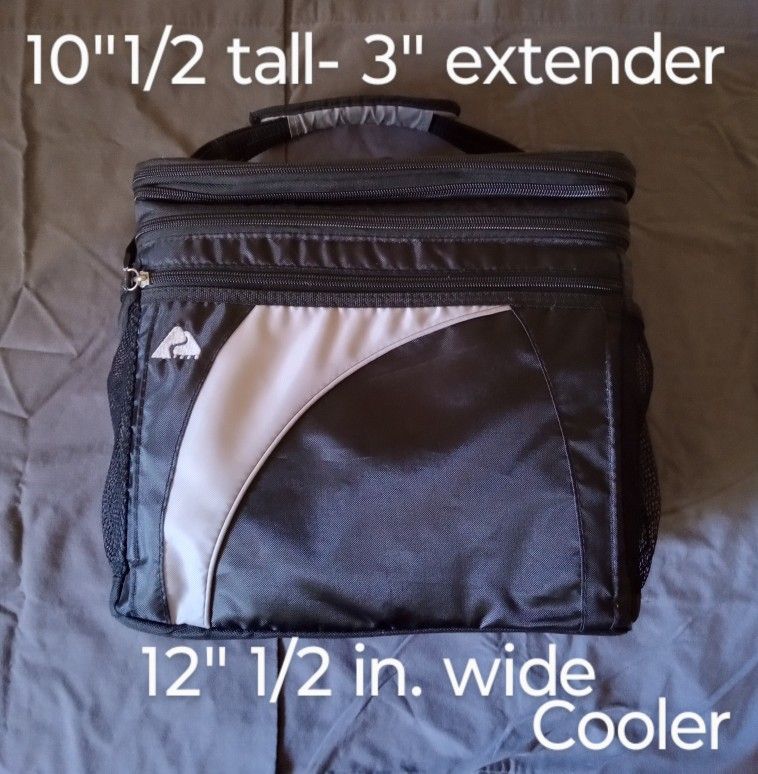 OLIVET/Ozark Trail 24-Can Cooler with Removable Hardliner, Black/ Grey. 3"Extendable Top