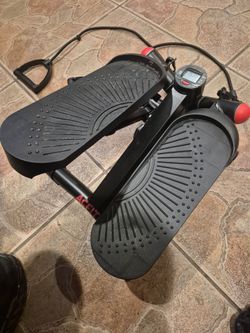 Mini stepper with resistance bands