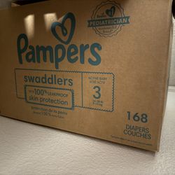 Brand New Size 3 Pampers & Wipes