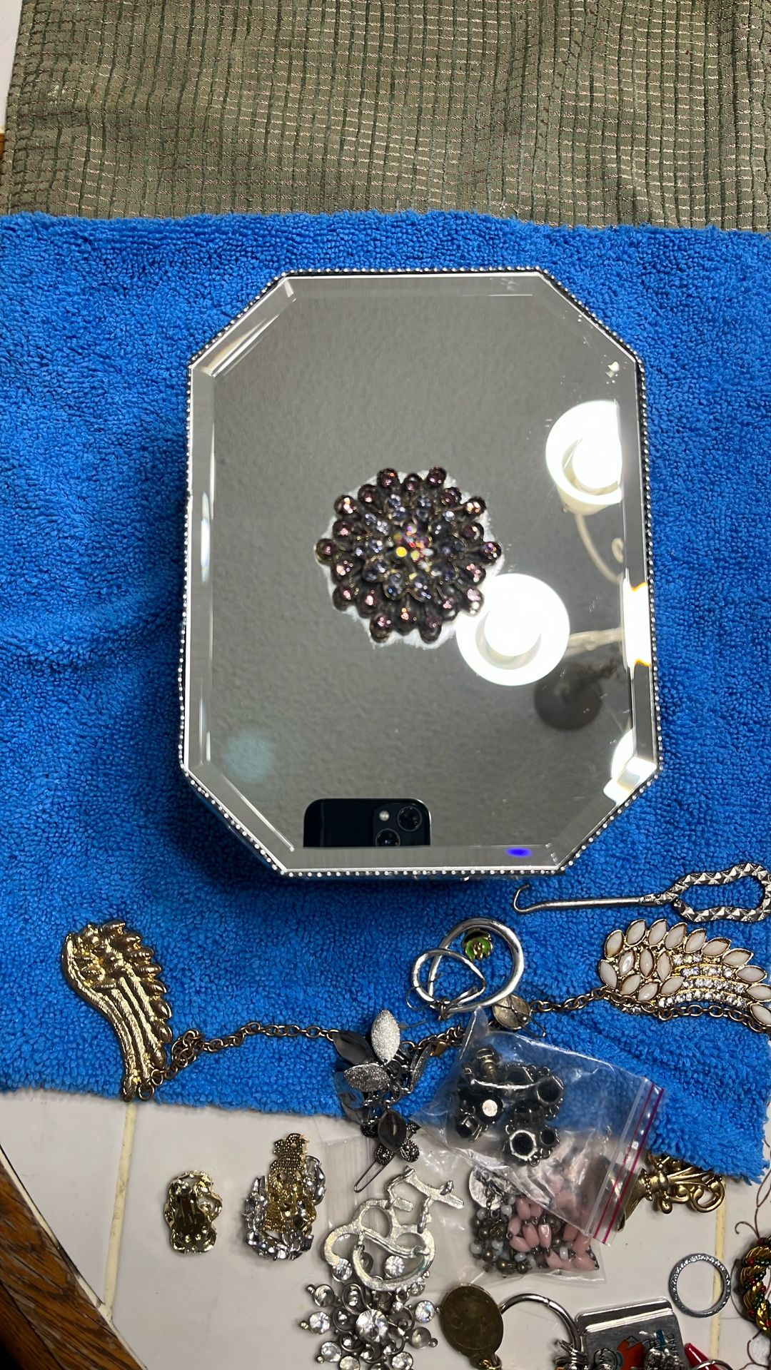 1950s Glass Jewelry Case