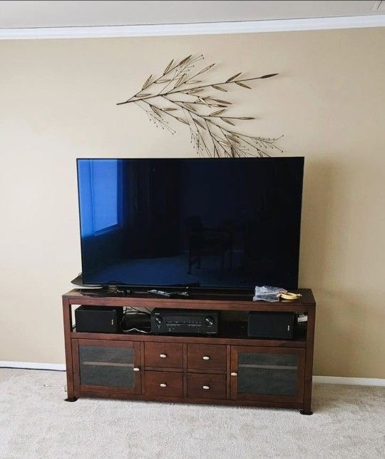 65inch LG Smart TV & Credenza (stand)