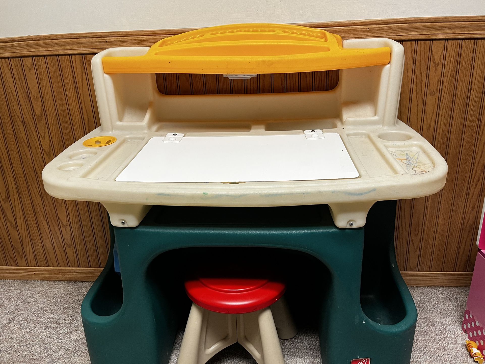 Child Art Desk And Stool