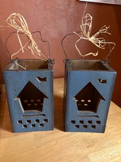 Blue Wooden Boxes