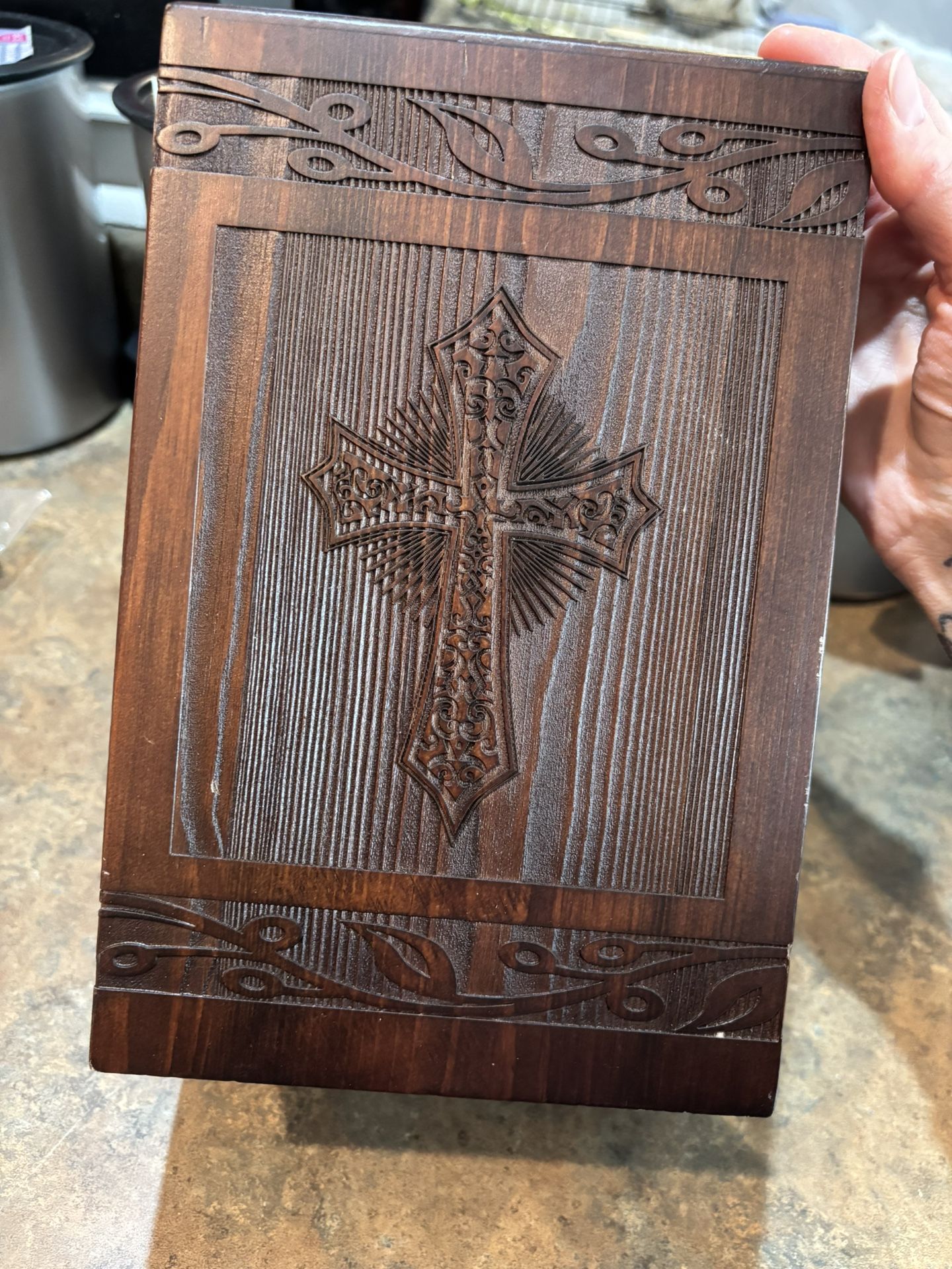 Wooden Cross Urn. Adult Urn. Large