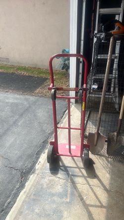 Red Metal Hand Truck Dolly