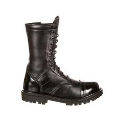 Rocky 2090 Mens Sz 12 M Paraboot 10" Jump Boot Side Zip Soft Toe Black Military