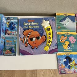 Finding Nemo/Dory Book, Puzzles And Card Game Lot 