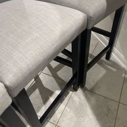 2 Grey Bar Stools