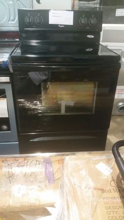 Brand new whirlpool flat top stove with 1 year manufacturer warrantee