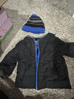 Buckle Me Reversible Car seat Jacket And Hat 6/9m