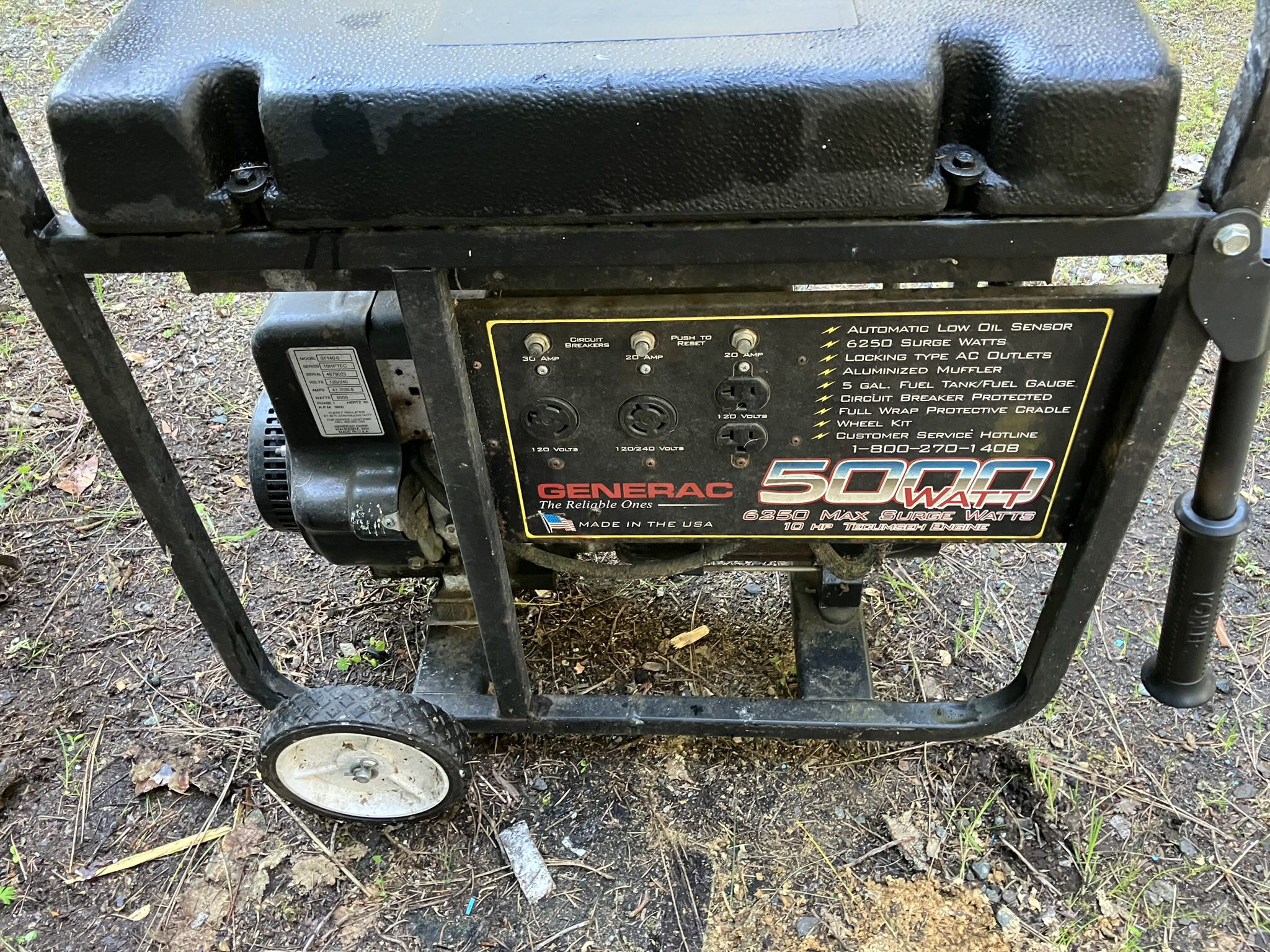 $100 - Generac PP 5000T generator (Was Priced At $150)