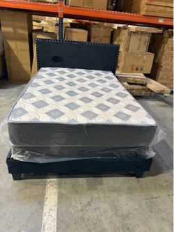 Full size bed frame + mattress free delivery 🚚