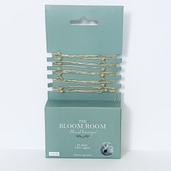 The Bloom Room Floral Boutique 25 Mini LED Clear Lights On Gold String 9’ NEW!!
