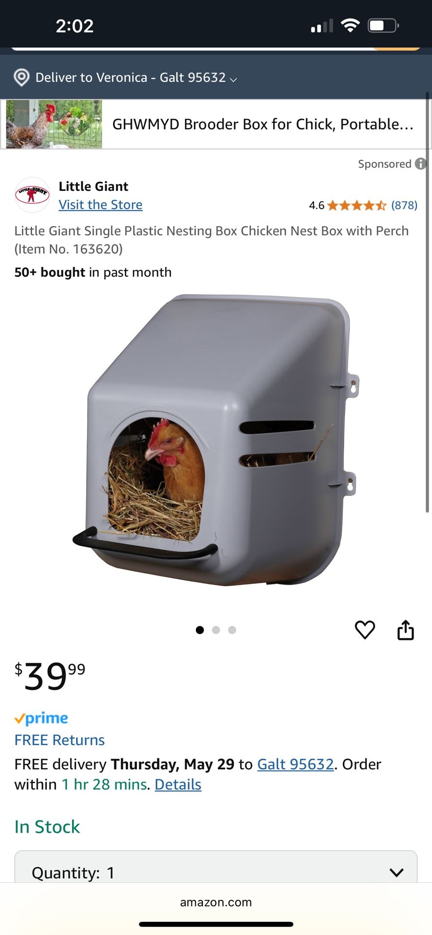 2 Chicken Nesting boxes New