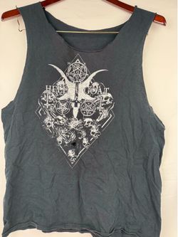 Vintage Hellgoat Black Metal Tank Top Sleeveless Shirt – Distressed Occult Goth Metal Merch Size L