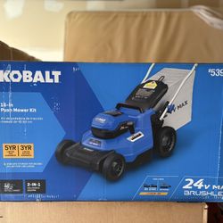 Kobalt 24-volt, 16-in Push Battery Walk Mower with (2) 4 Ah Battery Included
