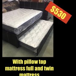 New Black Trundle Bed