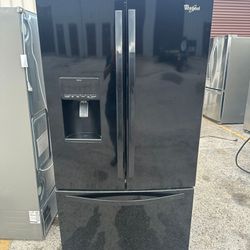 Whirlpool Black Refrigerator/ Delivery Available 
